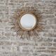 Vintage Rattan Sun Mirror 55cm 1960s