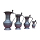 Lot of 4 tin pitchers