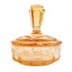 Art deco bonbonniere, orange glass, Poland, 1930s
