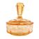 Art deco bonbonniere, orange glass, Poland, 1930s