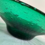 Green glass dish by Max Verboeket