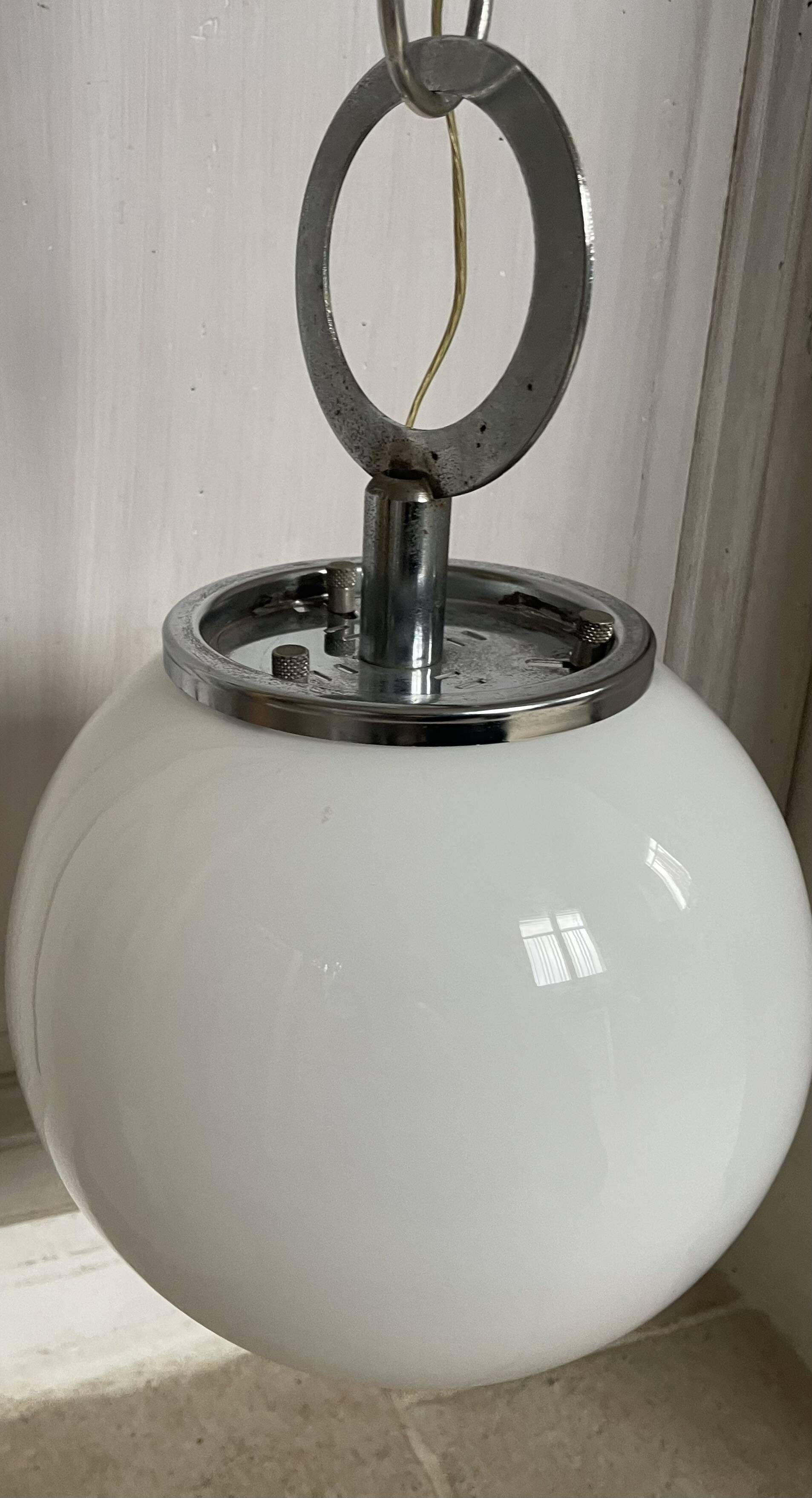 Targetti Sankey vintage opaline pendant light