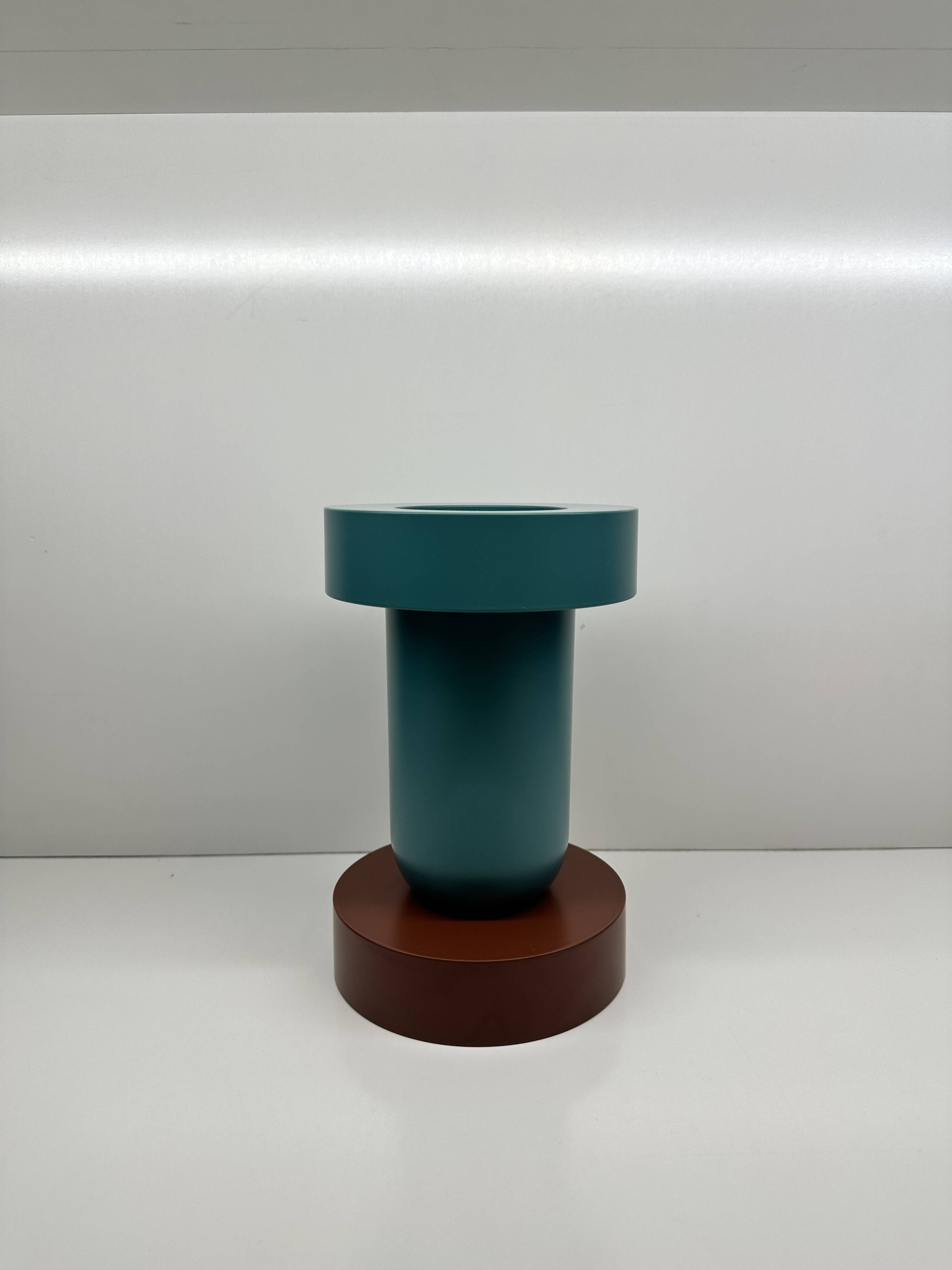 Vase Mirto Ettore Sottsass for Marutomi Japan 1997 Lacquered Blue Plastic
