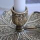 Gold metal candle holder