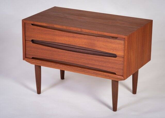Teak Commode with 2 Drawers, Denmark, 1960s