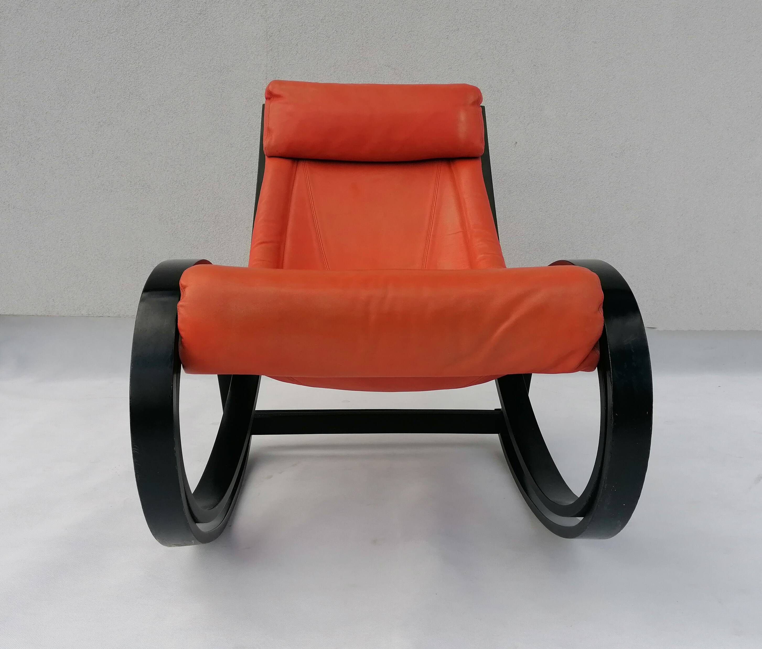 Sgarsul Rocking Chair by Gae Aulenti for Poltronova, 1960s