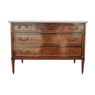 Convenient to scraper style Louis XVI mahogany era XVIII