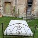 Old wrought iron bed