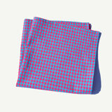 Napkin in blue & red gingham pattern