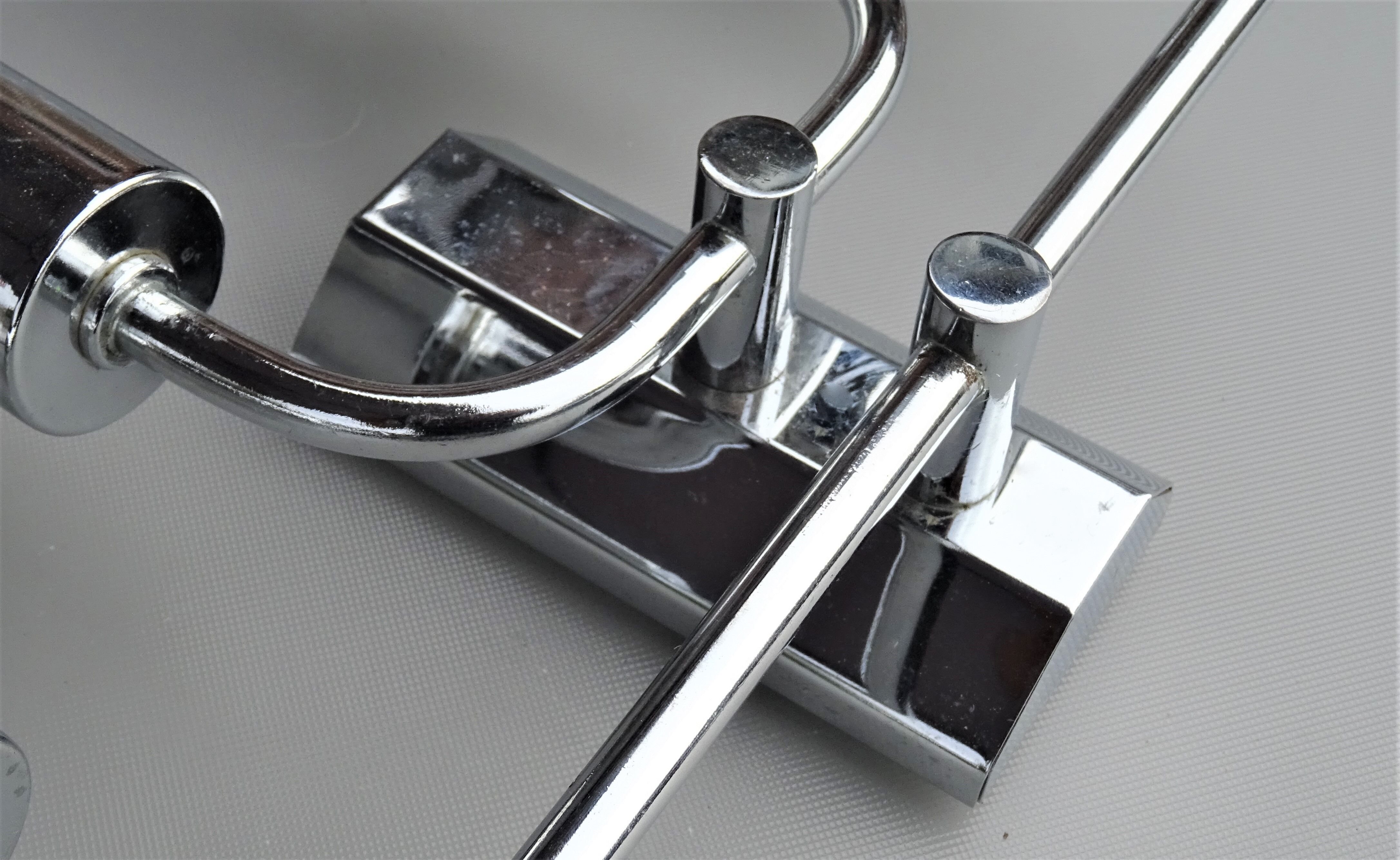 Chrome metal torch lamp 1970