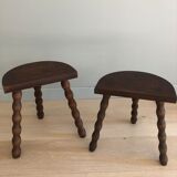 Tabourets vintage tripode