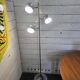 Vintage eyeball floor lamp in chrome metal with tulip base