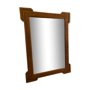 Miroir en bois sculpté - main