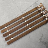 Vintage Mid-Century Scandinavian Modern Teak Wall Coat Rack, 1950s
