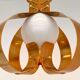 XXL pair of design mid-century large brass pendants / chandeliers - 1980s