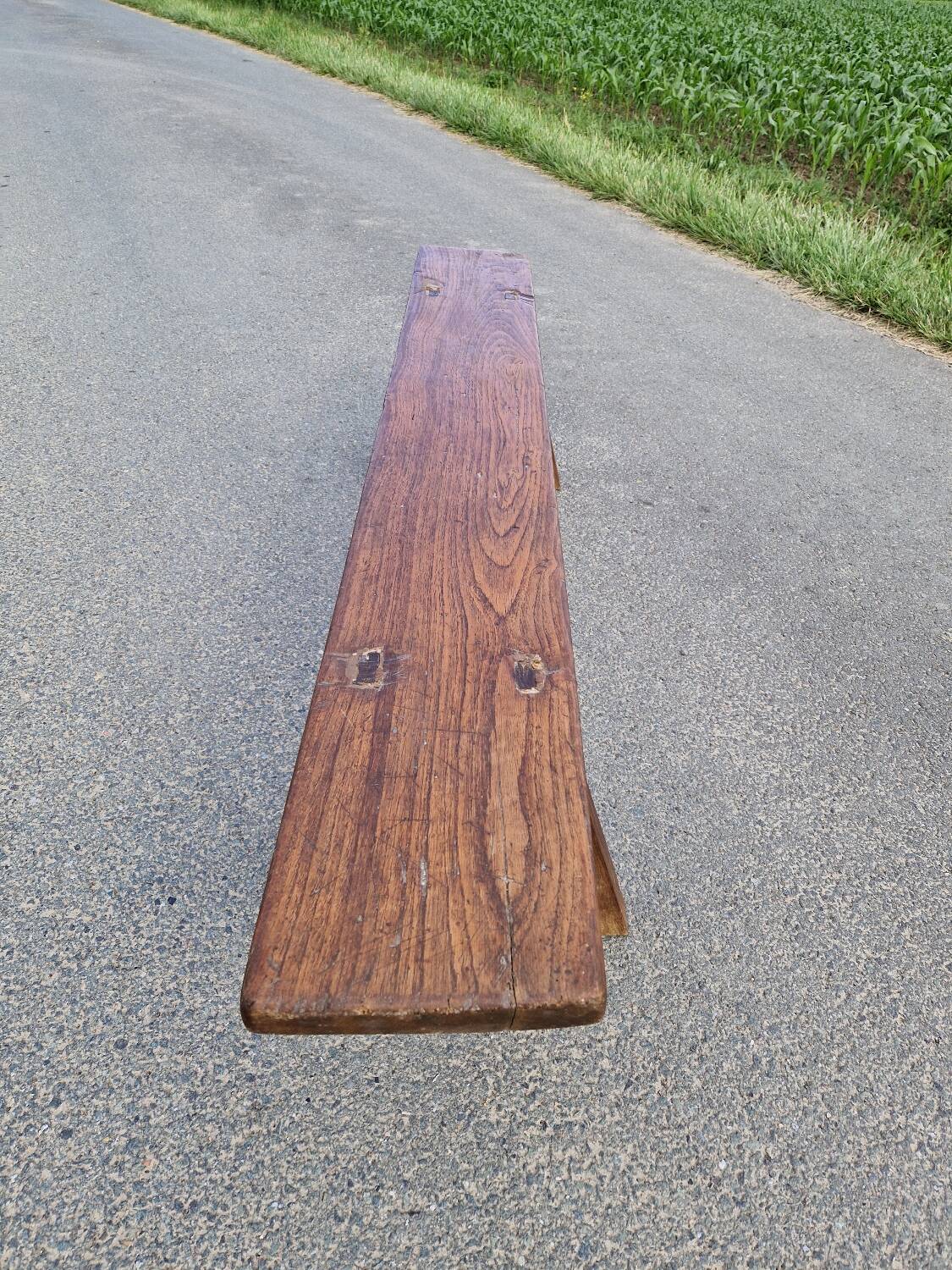 Solid oak bench