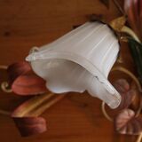 Bouquet of Flowers wall light in painted metal and glass tulip lampshade
