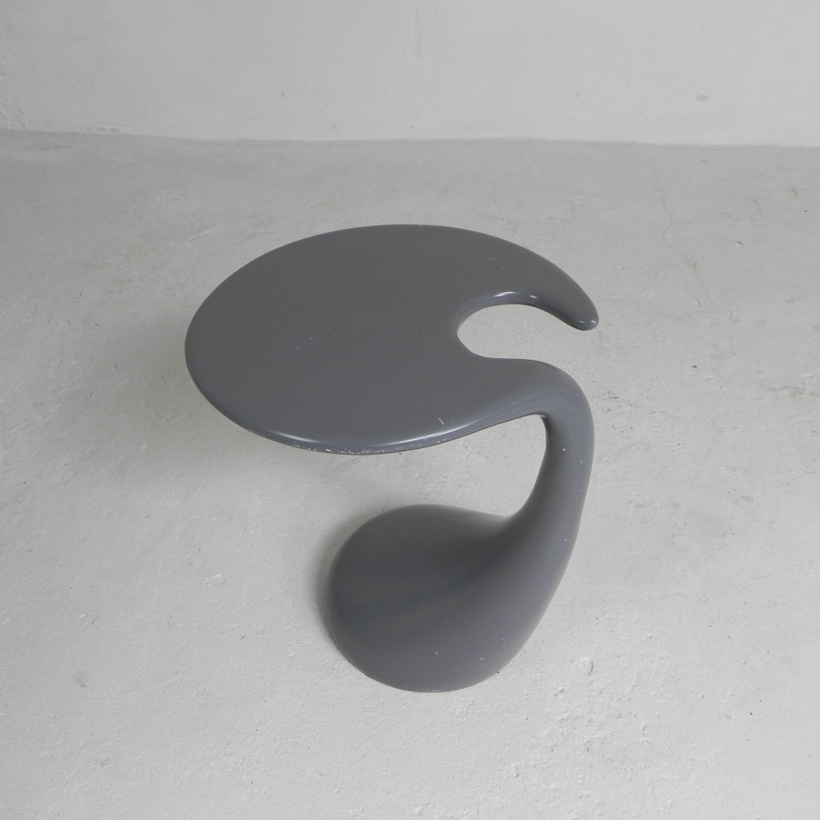 Vintage table design, side table with organic shapes, 90s.