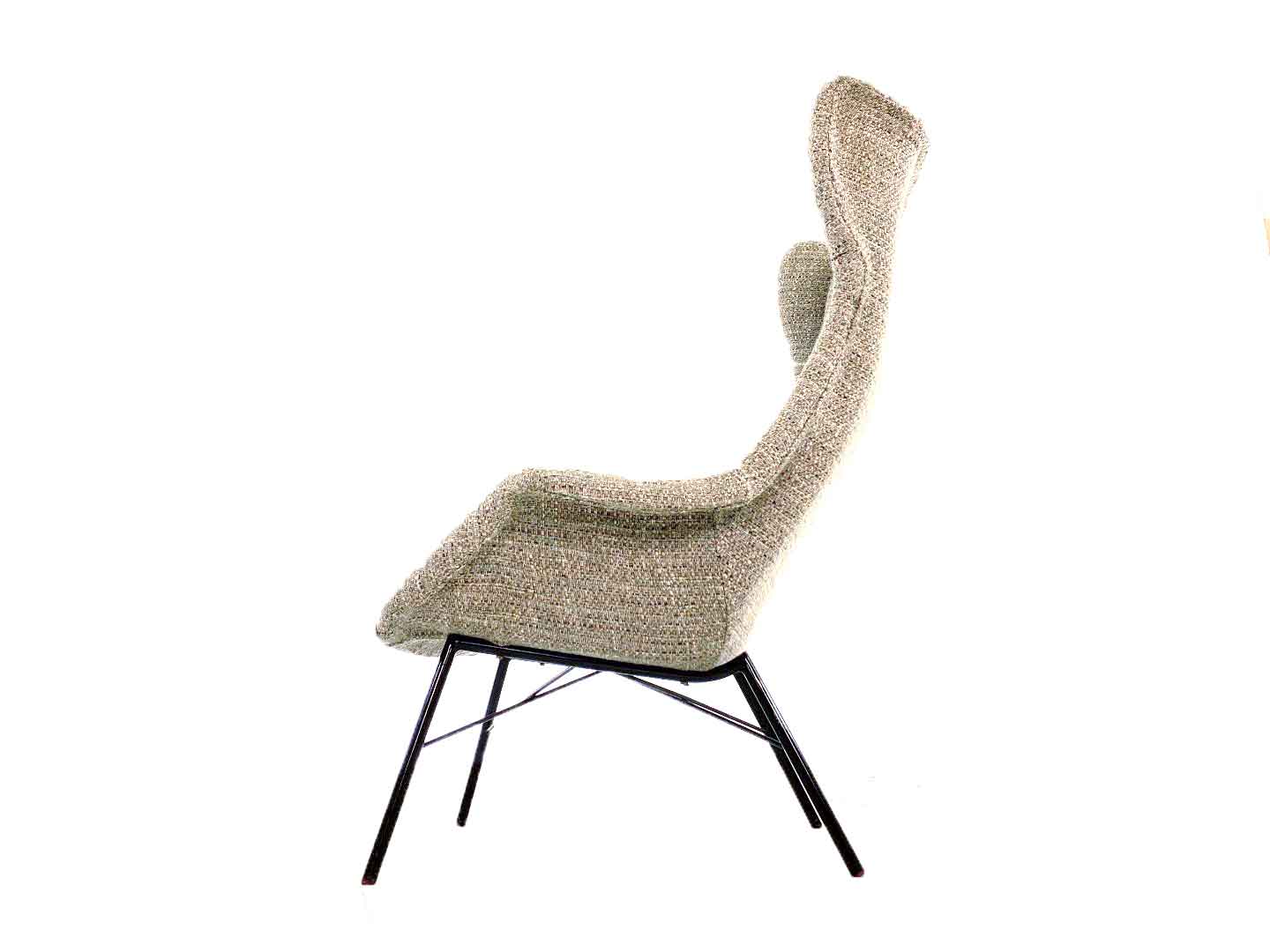 Fauteuil vintage wingback par Miroslav Navrátil pour TON, années 1960