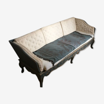 Wooden Gustavian style sofa