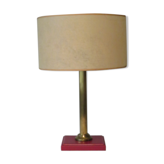 Lampe de bureau avec une base en cuir 1960-1970