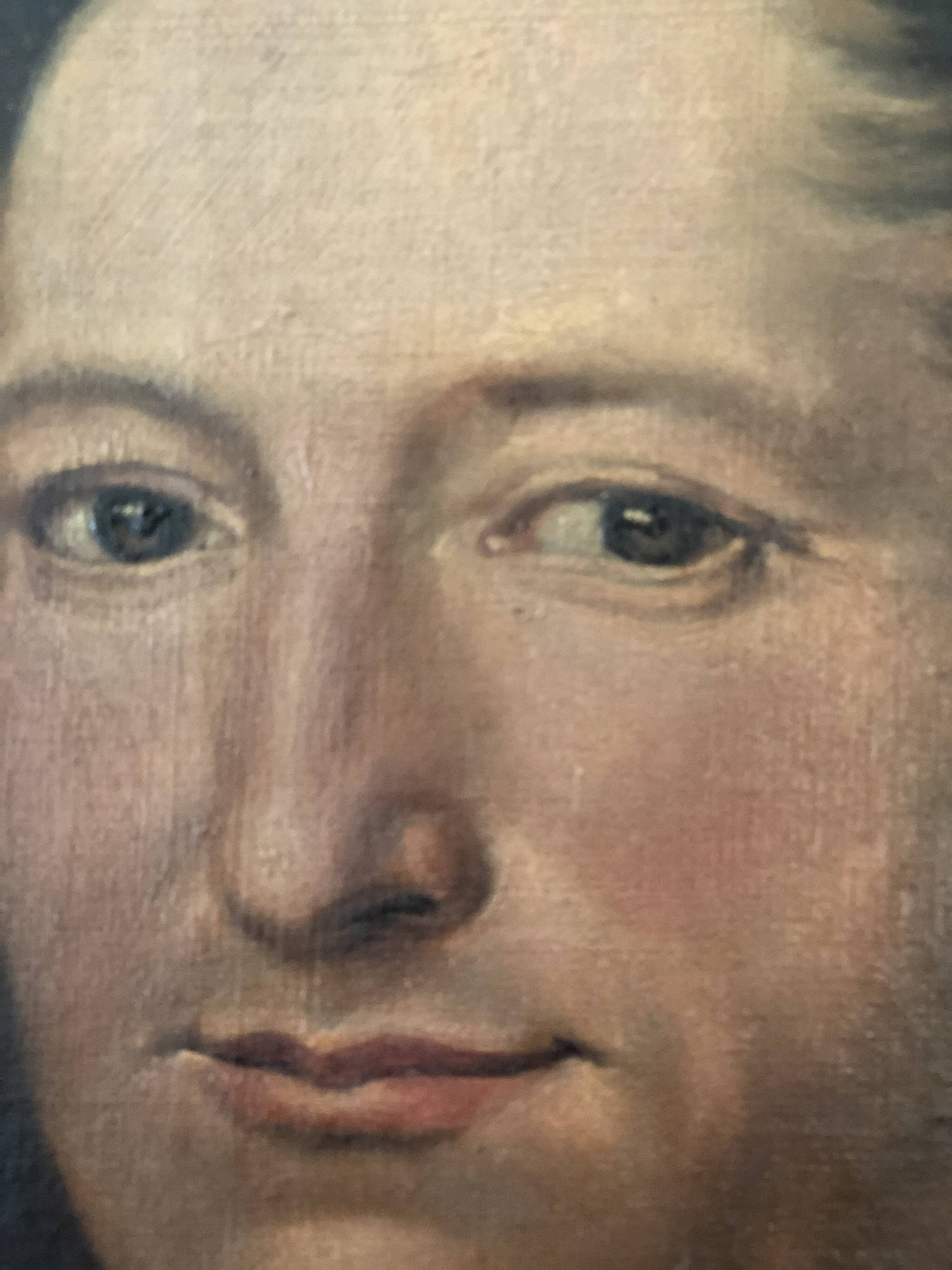 Peinture de portrait militaire antique de grand format d'un baron allemand, 1870