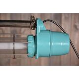 Industrial refurbished cage blue lamp