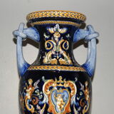 Baluster vase in Gien, renaissance decoration