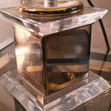 Living room lamp plexi and brass italian desing and deluxe lampshade 58x35