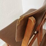 Vintage STOL Kamnik Dining Chair: 1970s Yugoslavian Mid-Century Leather Bis