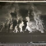 Photograph black and white silver print circa 1970 industrialization