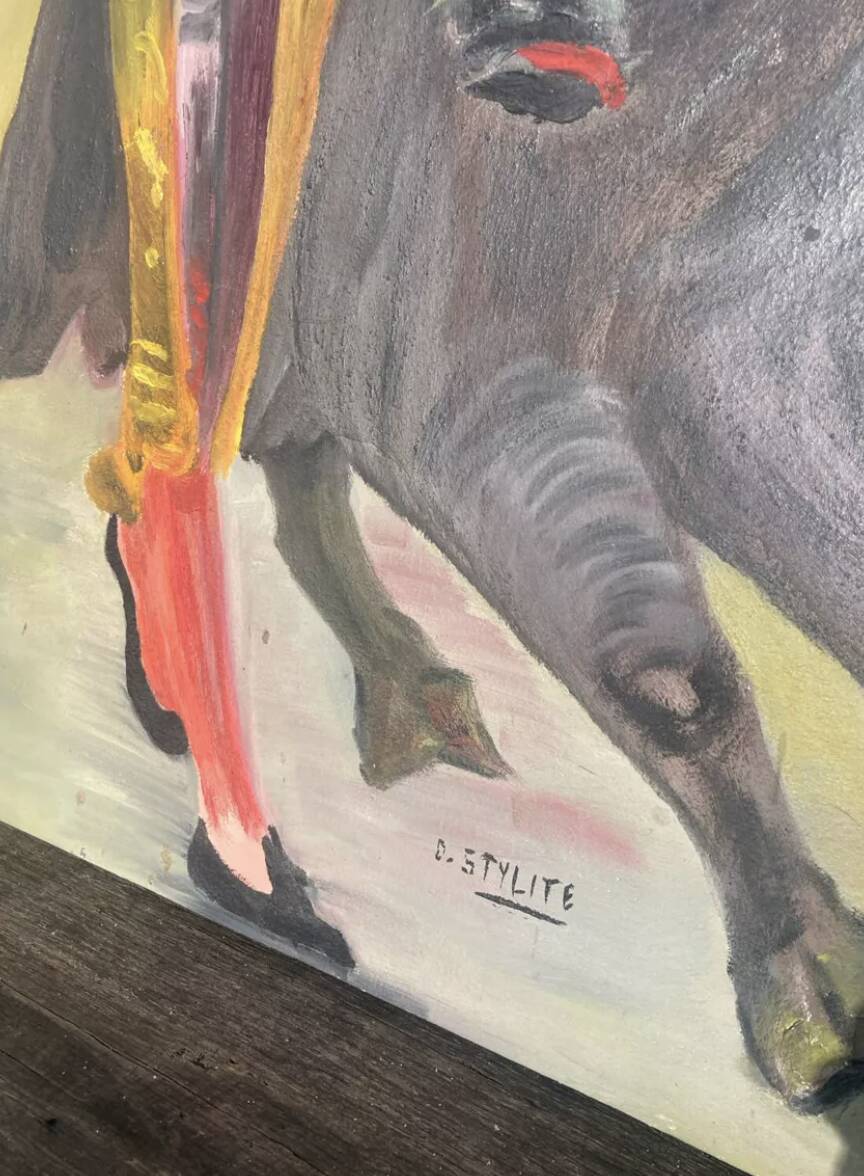 Regionalist painting oil on canvas