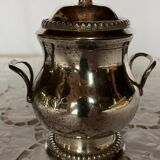 Service à thé, café ancien en métal argenté