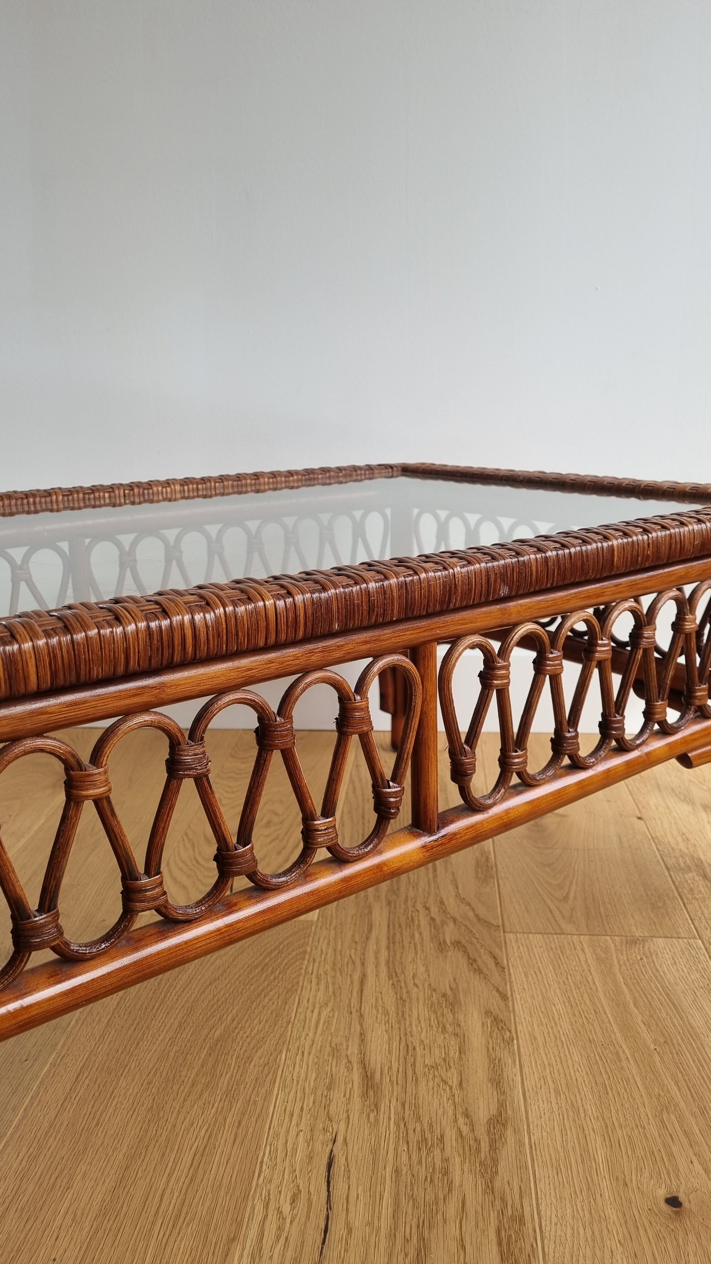 Vintage rattan coffee table