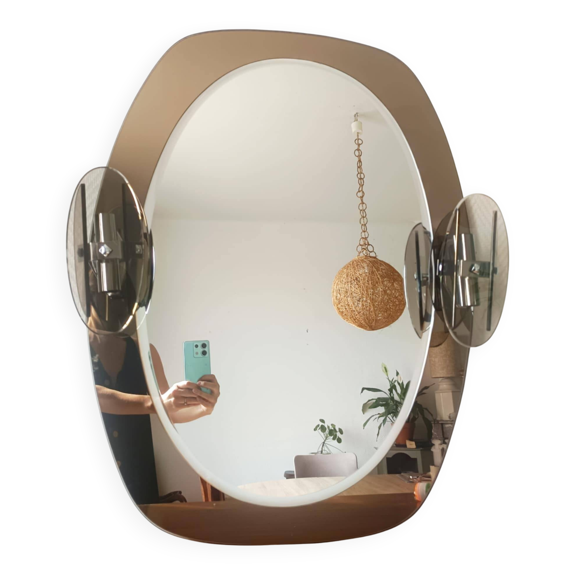 Space Age Mirror ISA Italy 1980