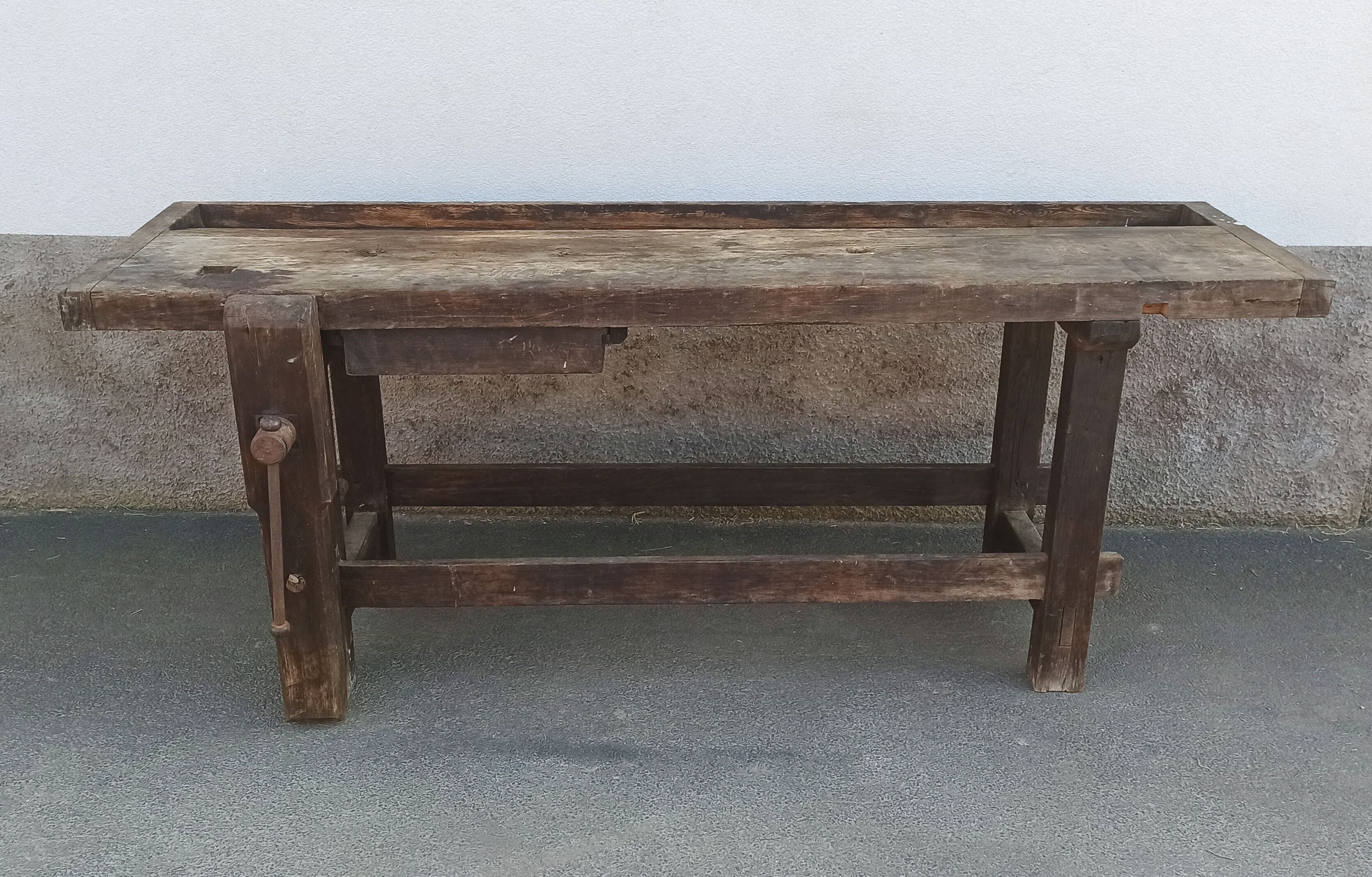 Old wooden workbench