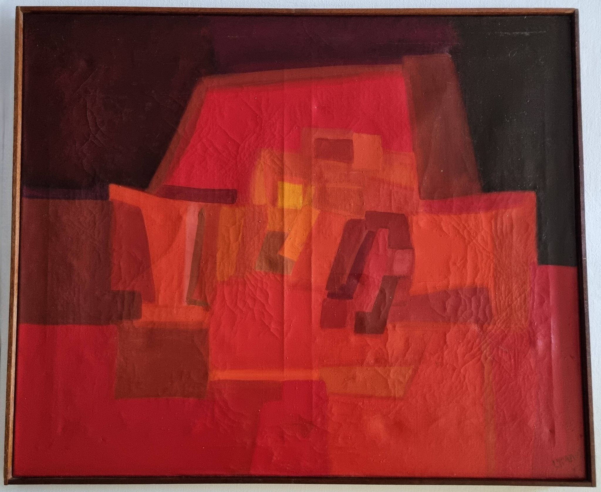Lyma (katharina aeschliman) abstract composition oil on canvas signed