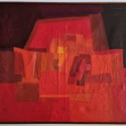 Lyma (katharina aeschliman) abstract composition oil on canvas signed