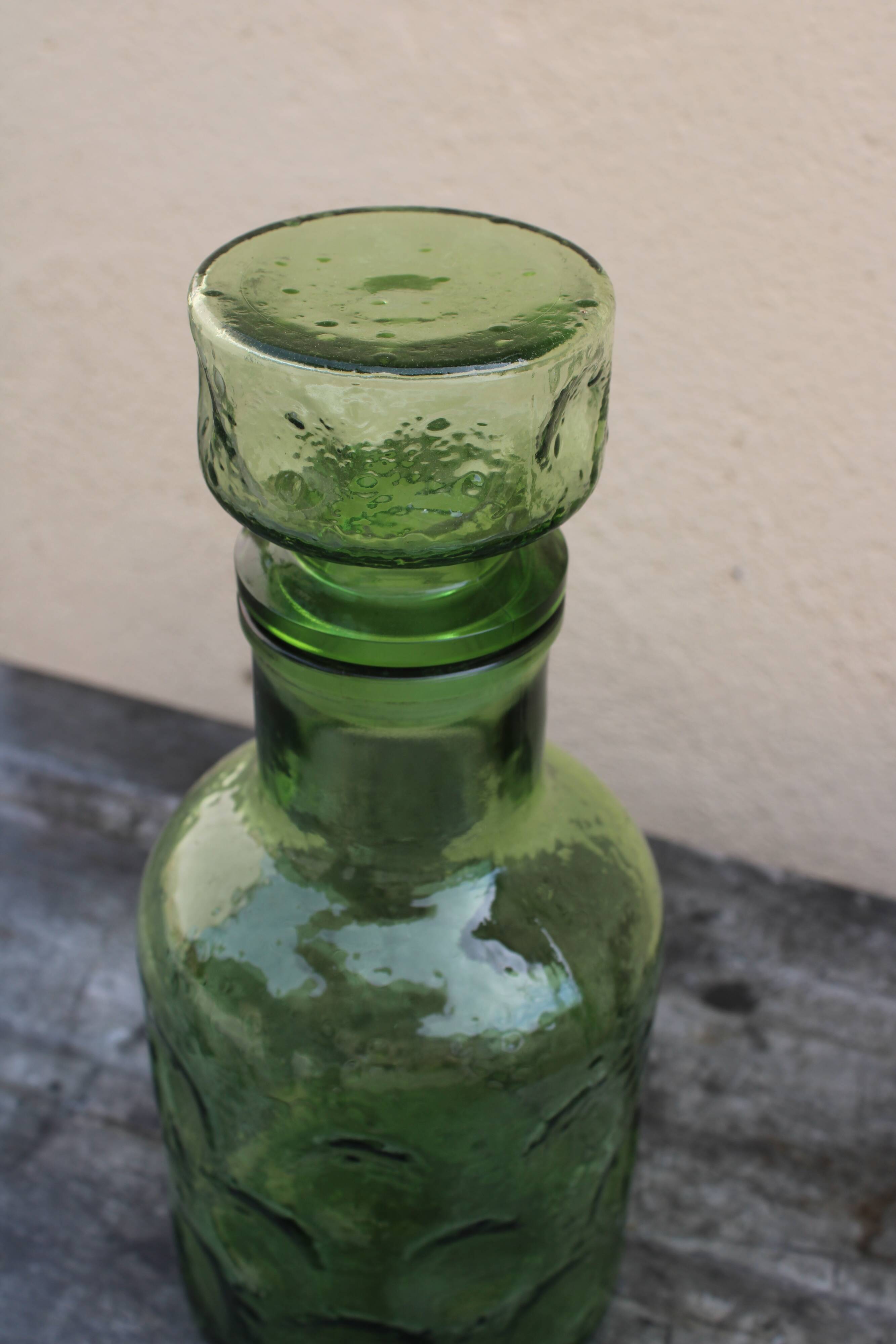 70's green carafe