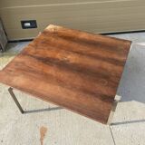 Table basse teck et chrome