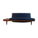 Norwegian daybed sofa in teak and blue fabric "svanette" by Ingma Relling, 1960s