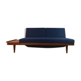 Canapé Norvégien en teck et tissu bleu "svanette" par Ingmar Relling, 1960