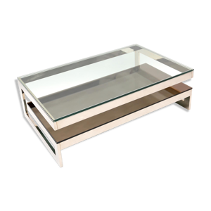 Table basse chromée