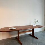 Vintage Skovby extendable oval table teak