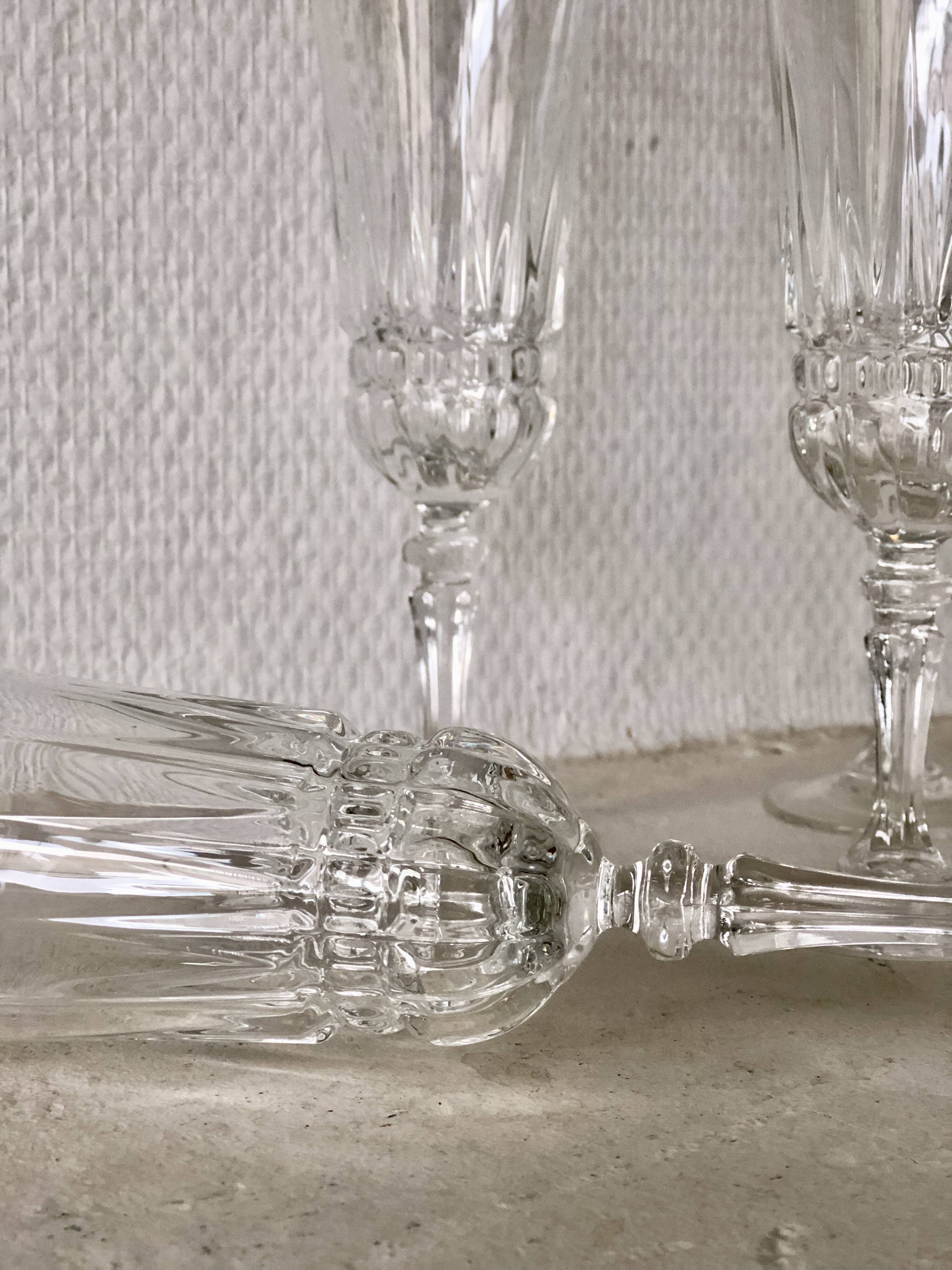 10 Flûtes vintage à champagne