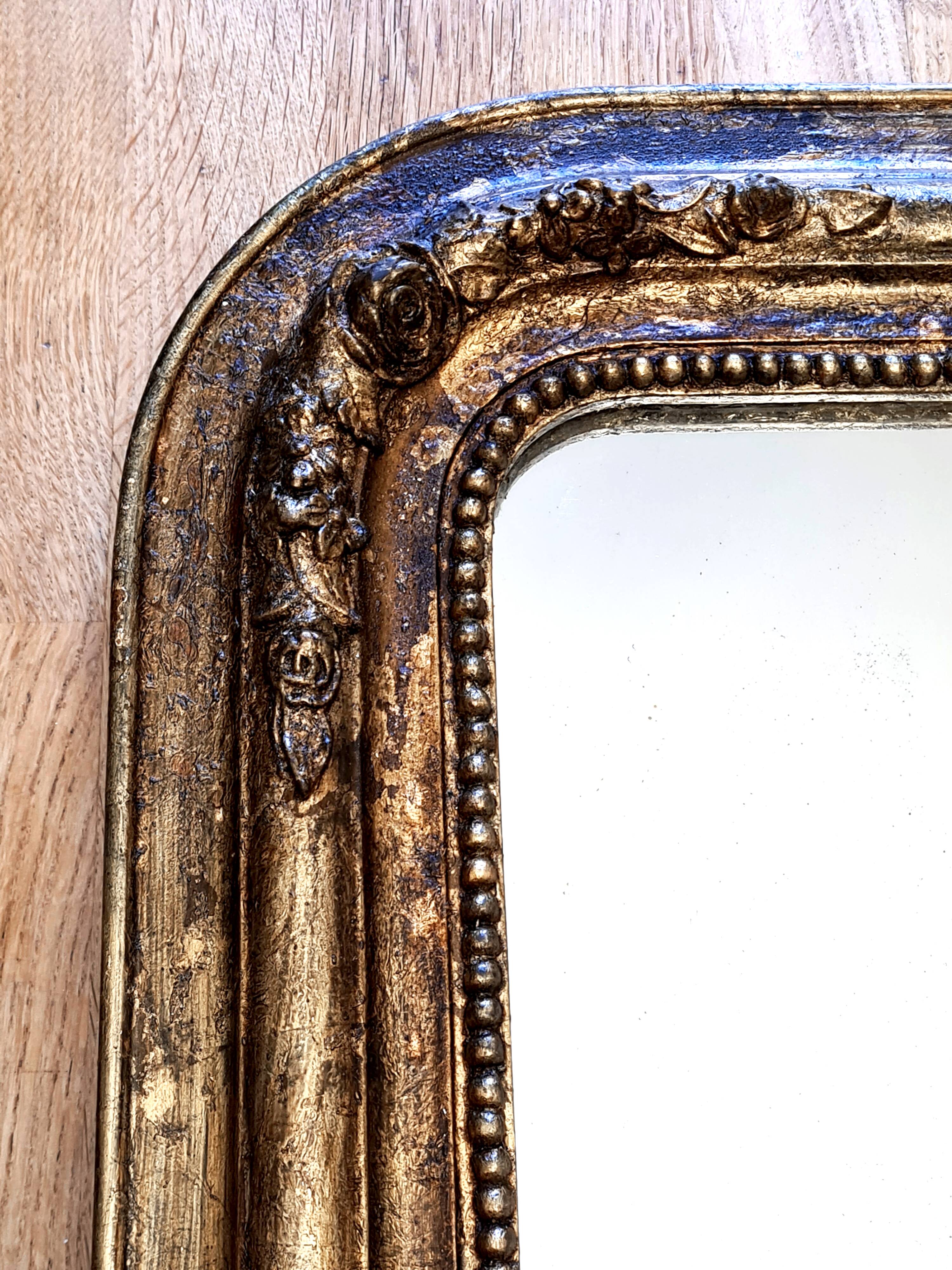 Louis-Philippe gilded mirror "Bertile"