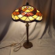 Art Deco style Tiffany lamp, multicolored glass paste lampshade
