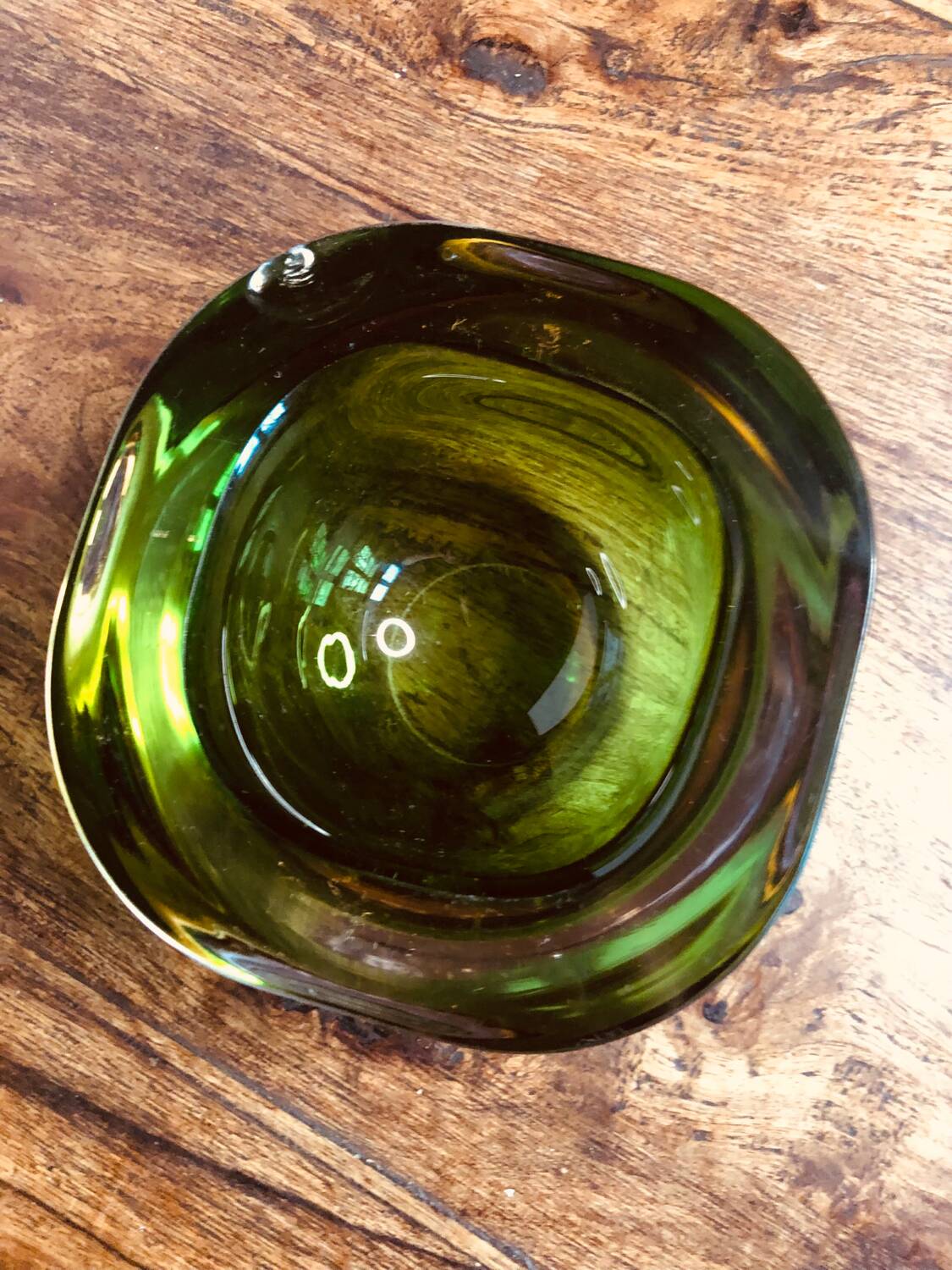 Murano sommerso glass ashtray