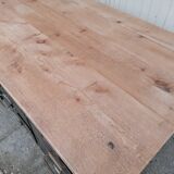 Antique workshop workbench, vintage, metal and wood