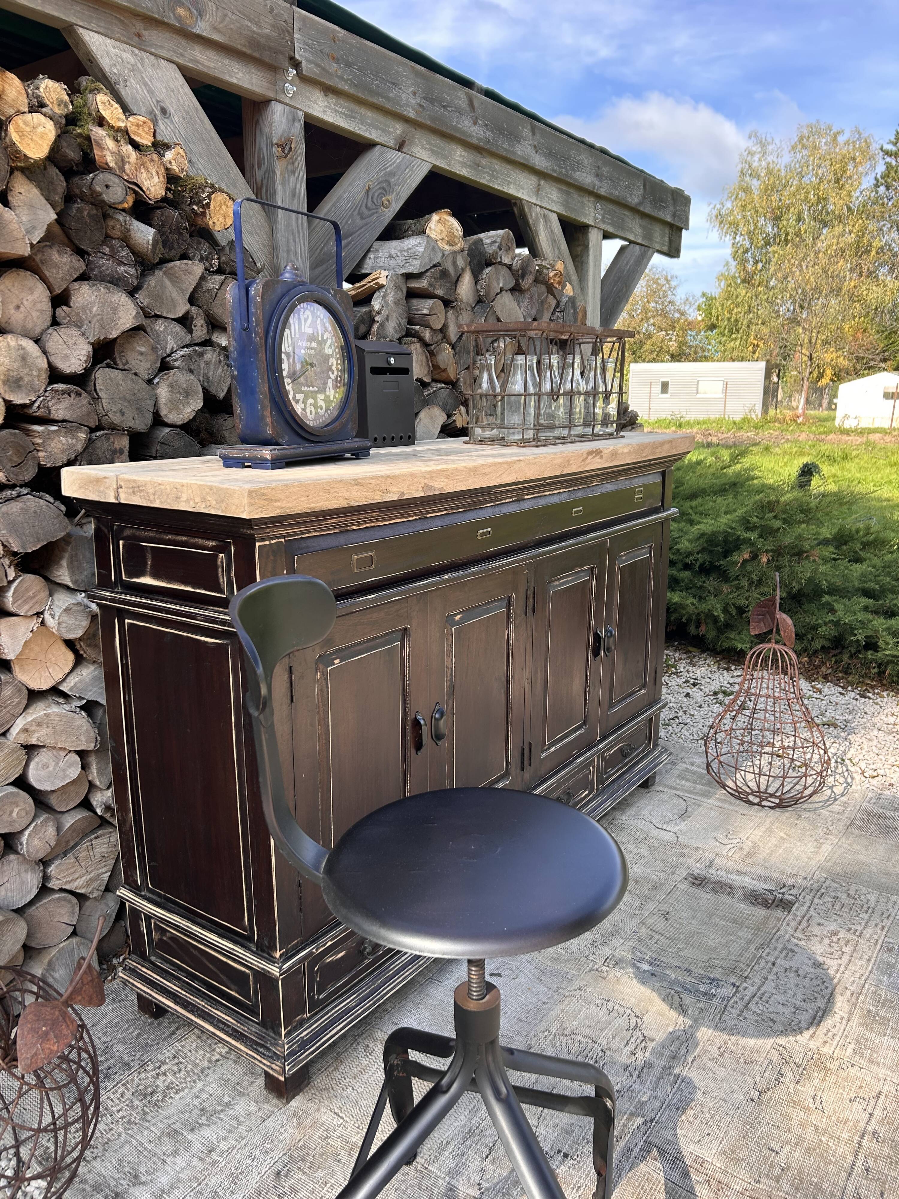 Meuble métier massif ébèné